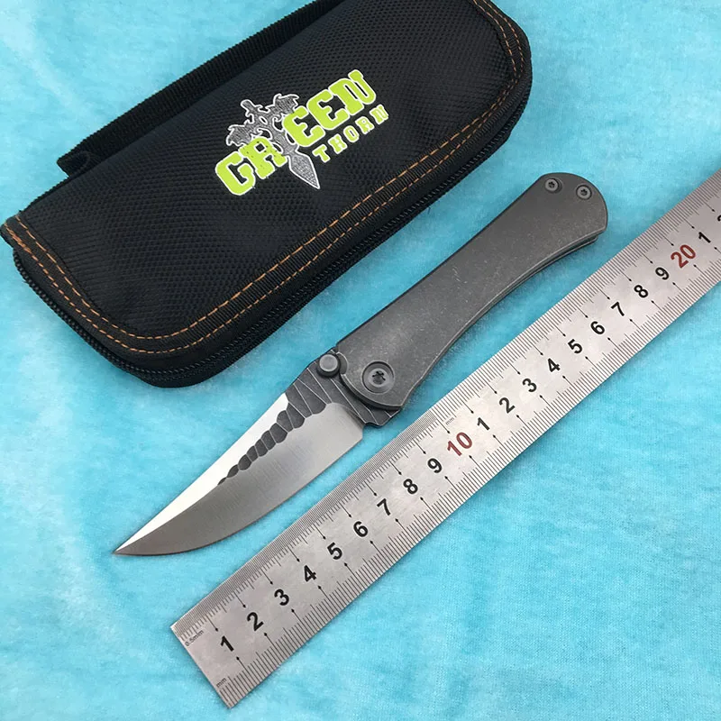 Green thorn SBSF M390 стальное лезвие Nudist TC4 титановая ручка карманный складной нож для