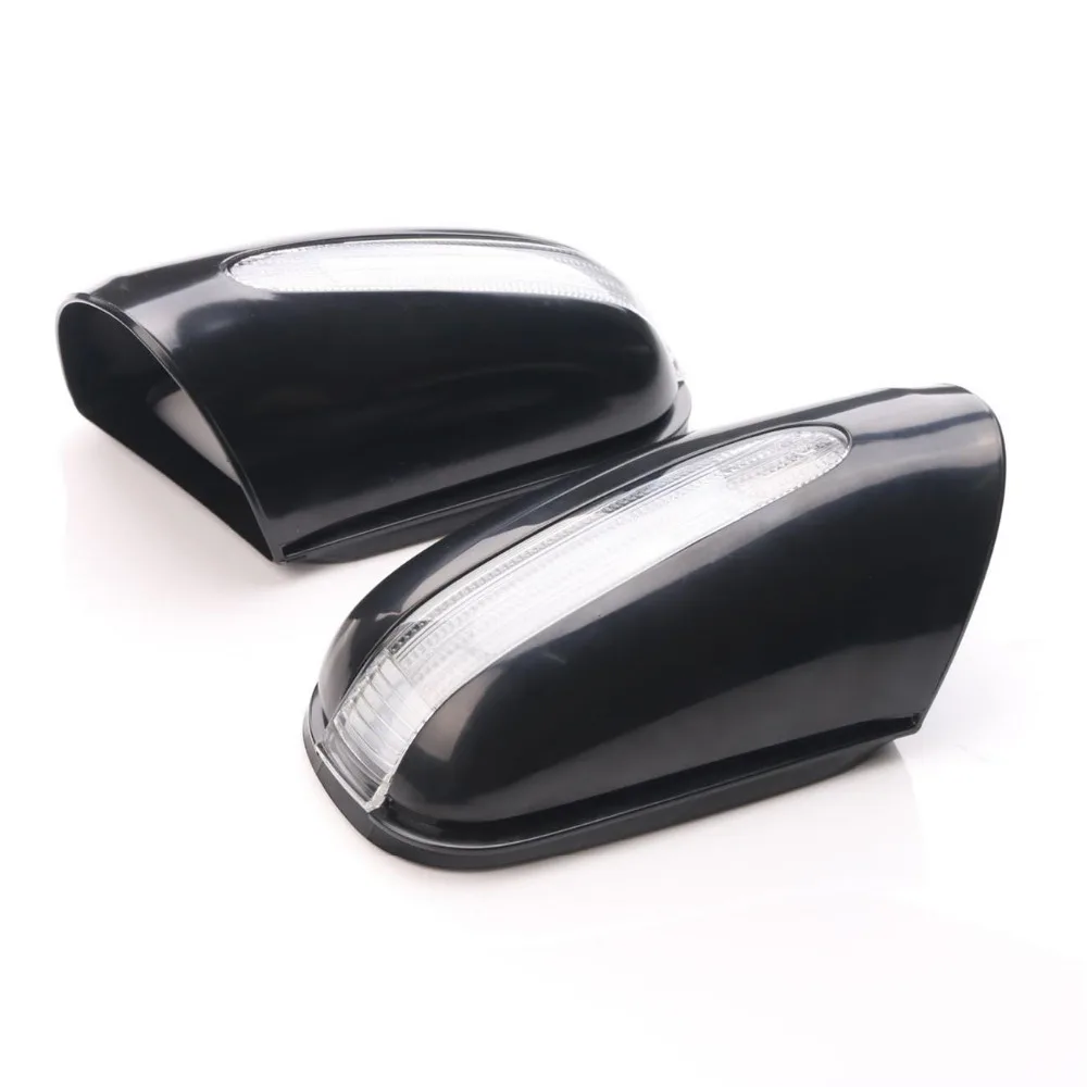 For Mercedes W215 W220 Driver Left Black Door Mirror Housing w// Turn Signal OEM