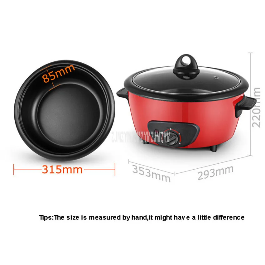 4L Electric Hot Pot Multi Cooker Pot Separatable Non-stick Coating Electric Cooking Machine Stewing Hotpot Cooker 1450W RHG-40A1