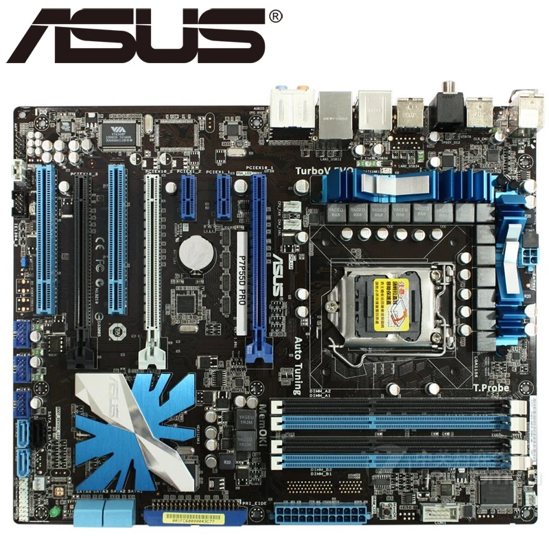 Настольная материнская плата Asus P7P55D PRO P55 Socket LGA 1156 i3 i5 i7 DDR3 16 ГБ ATX UEFI BIOS