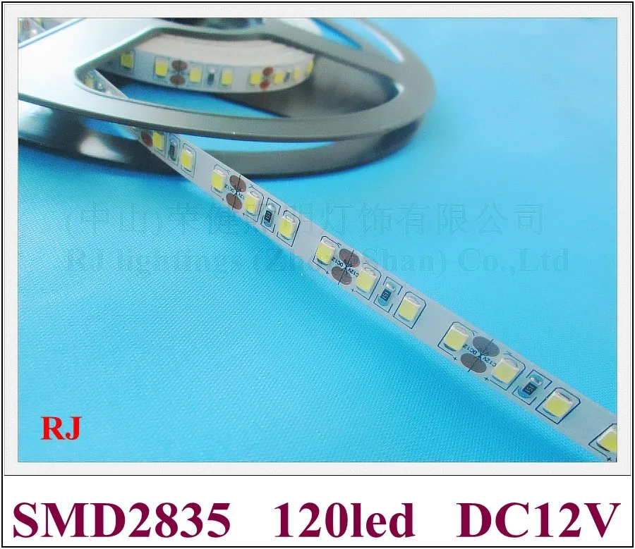 Водонепроницаемый IP20 SMD 2835 Светодиодный свет гибкие полосы DC12V SMD2835 120 светодиодный/M 10 м/ рулон 1200 светодиодный CE ROHS 12 Вт/м