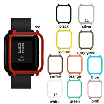 Smart Watch Protecter Case for Xiaomi Huami Amazfit Bip Bit youth Colorful Frame Slim PC Protective Cover shell for amazfit bip soft slicone protective case cover protector frame shell colorful slim for huami amazfit verge watch accessories