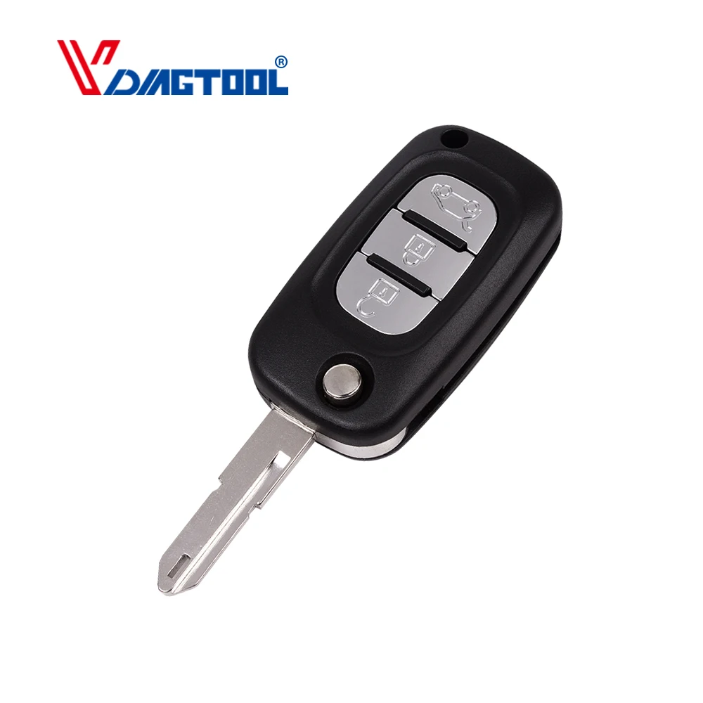 

VDIAGTOOL For Renault Megane 2 3 Duster Clio Buttons Car Key Case Cover Remote Flip Folding Auto Key Shell Replacement