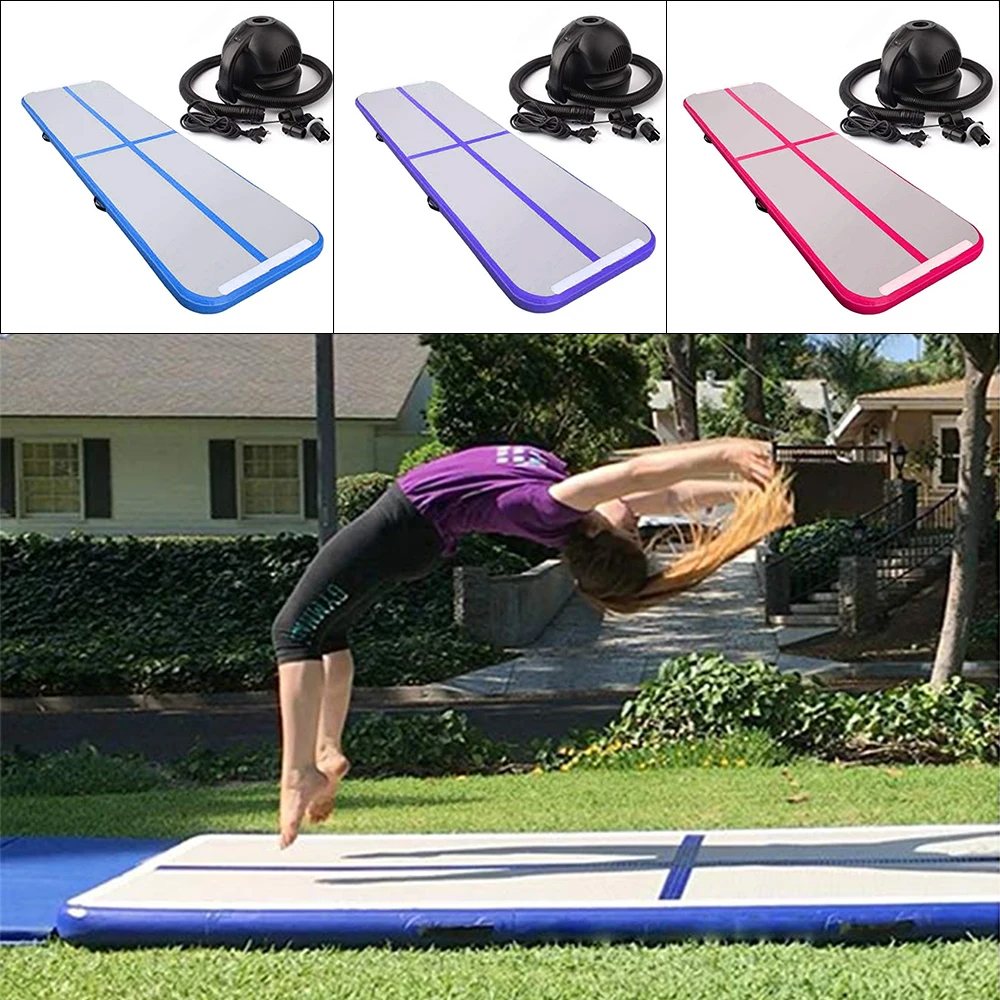 

Inflatable Gymnastic Airtrack Mat Inflatable Trampoline Tumbling Yoga Gymnastics Training Taekwondo Cheerleading For Home Use