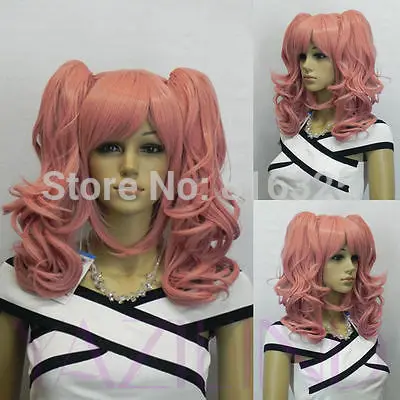 

FREE SHIPPING>>> fast PPnew vogue women long smoke pink cosplay curly wavy hair wig hairpiece hot