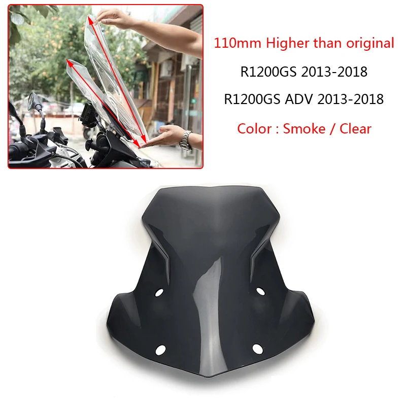 

R1200 GS ADV Motorcycle Windscreen Windshield Shield Screen For BMW R1200GS LC / Adventure 2013 2014 2015 2016 2017 2018