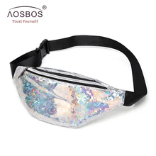 Новинка, брендовая поясная сумка, поясная сумка для мужчин и женщин, телефонная сумка с нагрудным ремнем, модная дизайнерская голографическая Сумочка с блестками, дорожная сумка