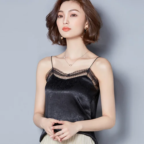

MSSNNG Summer White Crop Top Women Sexy Tops Black Bustier Halter Sleeveless Tank Top Silk Camisetas Mujer Haut Femme 2018