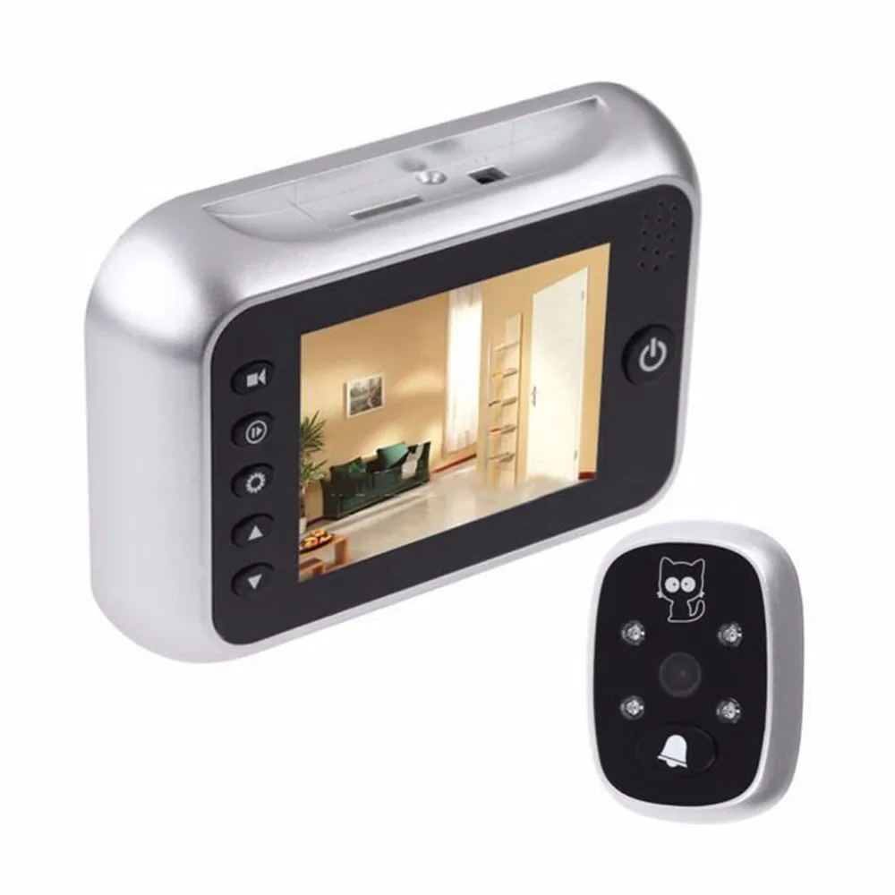 

LCD Doorbell Viewer Digital Door Peephole 3.5" T115 Color Screen Camera Eye Video record 120 Degrees Night vision Dropshipping