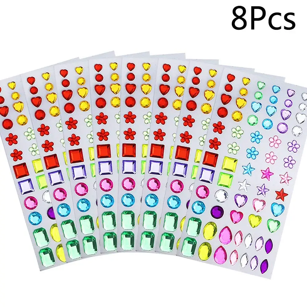 WXBOOM Self Adhesive Rhinestone Sticker Bling Craft Jewels Crystal Gem