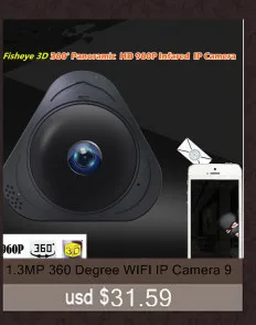 360 градусов панорамный CCTV безопасности IP 1.3MP/3MP/5MP двухсторонняя аудио камера IR-CUT ночного видения wifi IP VR 3D камера хранения видео