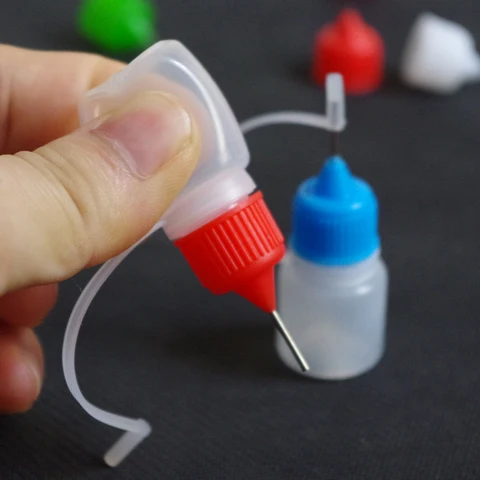 Macio e Líquido Garrafa de Metal Garrafas de Plástico com Parafuso de Metal Vazio Agulha pe Tampão Conta-gotas Garrafa Frete Grátis 1000 Pçs 5ml