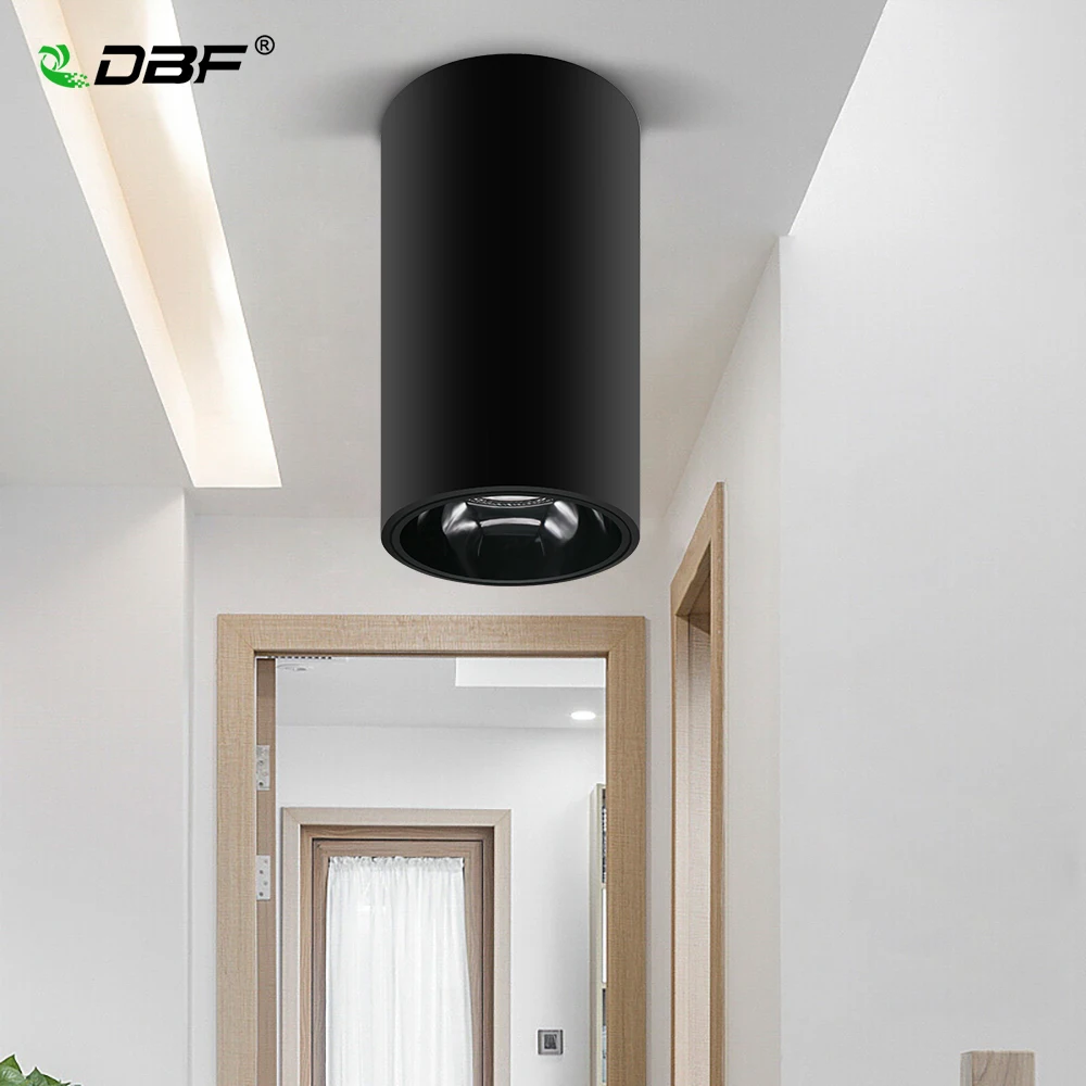 

[DBF]Round Black/White Housing LED COB Surface Mounted Downlight 15W 20W High Reflection 3000K/4000K/6000K Ceiling Spot Lights