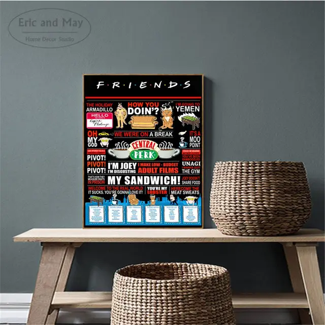 Friends TV Show Quotes Canvas Art Print Painting Modern Wall Picture