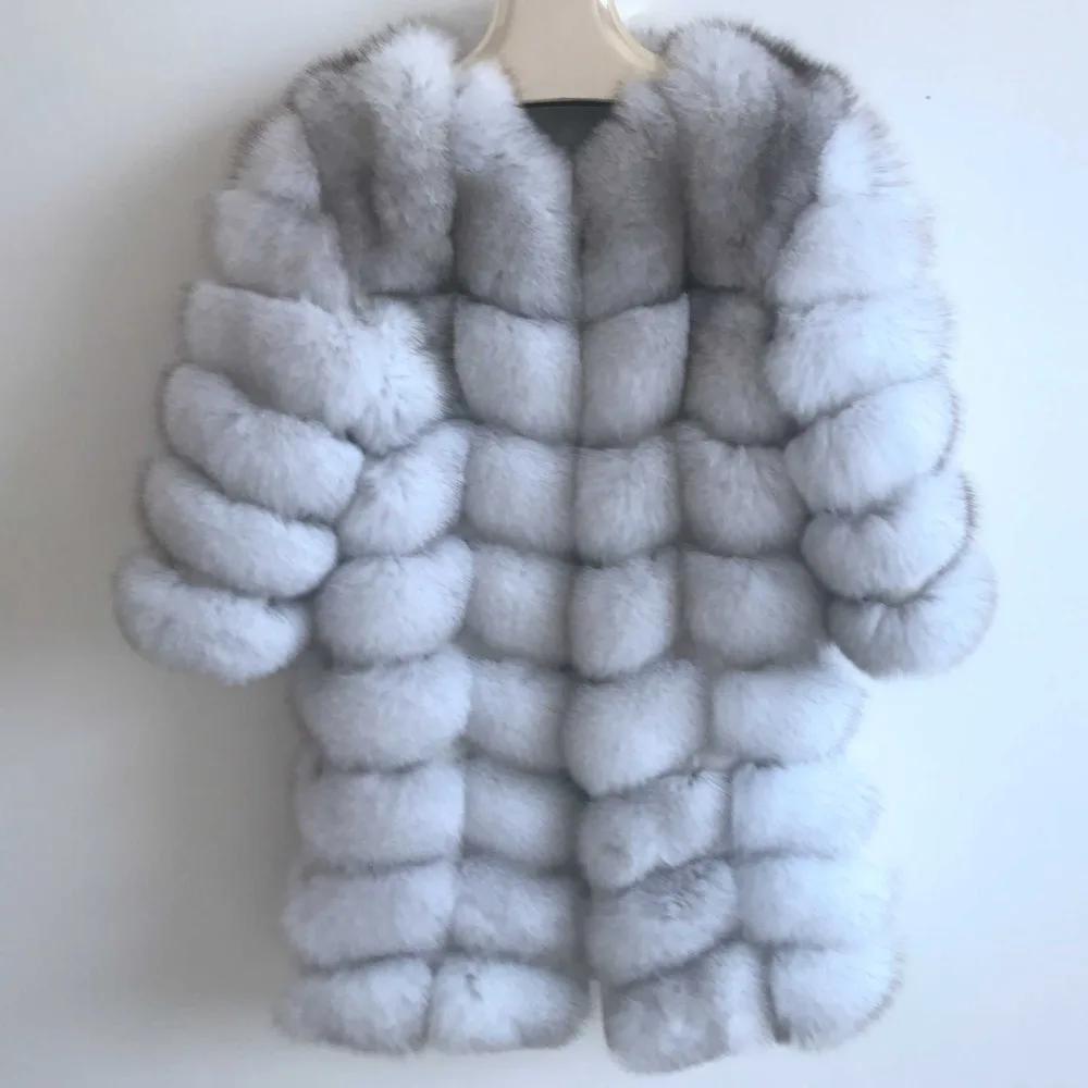 

Real fur 2018 fox fur vest is 90 cm long coat sleeves design women free shipping the sleeves can be dismantled
