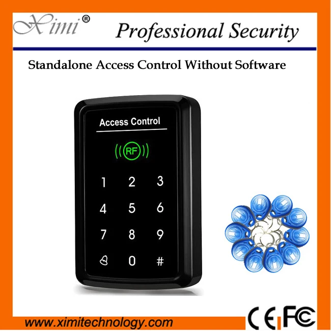 

New Arrival (Free 10Pcs Rfid Key)Wiegand Input And Touch Keypad 1000 User Rfid Card Reader Single Access Control Reader