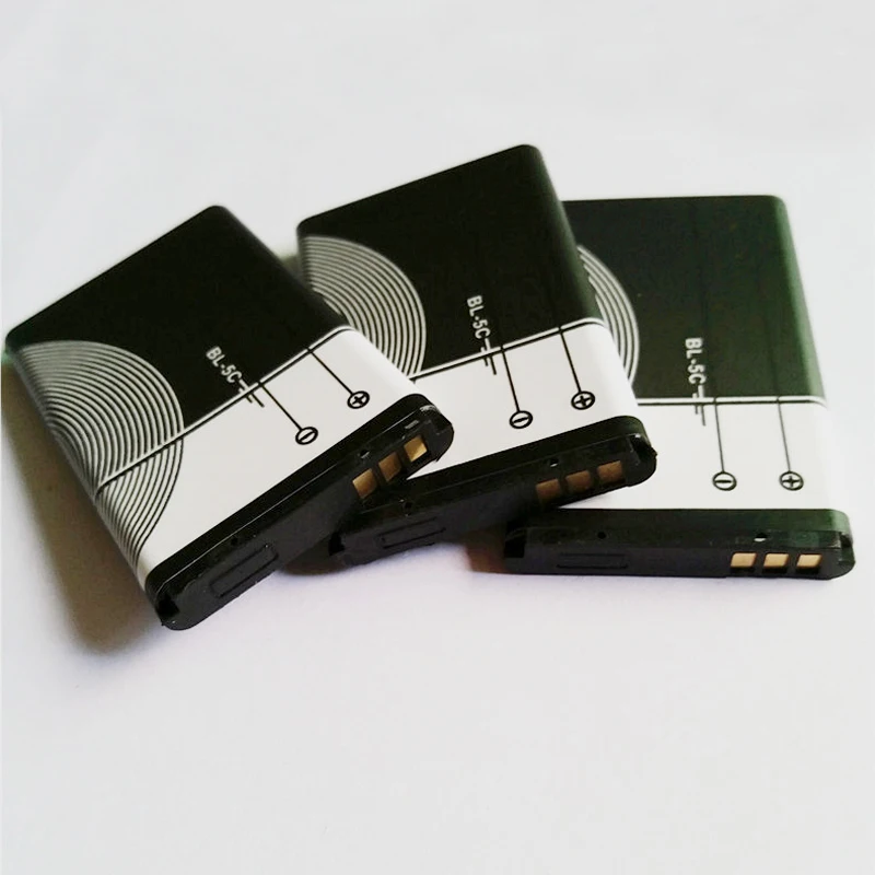 

1-5PCS 3.7V Rechargeable Lithium ion battery Polymer lithium cell BL5C BL-5C BL 5C 1020MAH replace 2600 2300 6230 6630 n70 n71