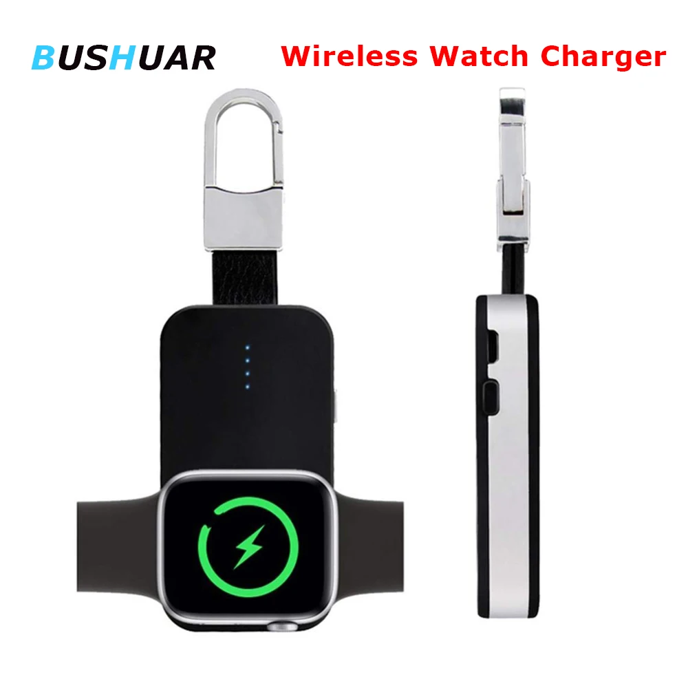 

2 in 1 Wireless Charger For Apple Watch Series 2 3 4 1000mAH LED Power Bank Dock Outdoor portable USB Magnetic Wireless Charging