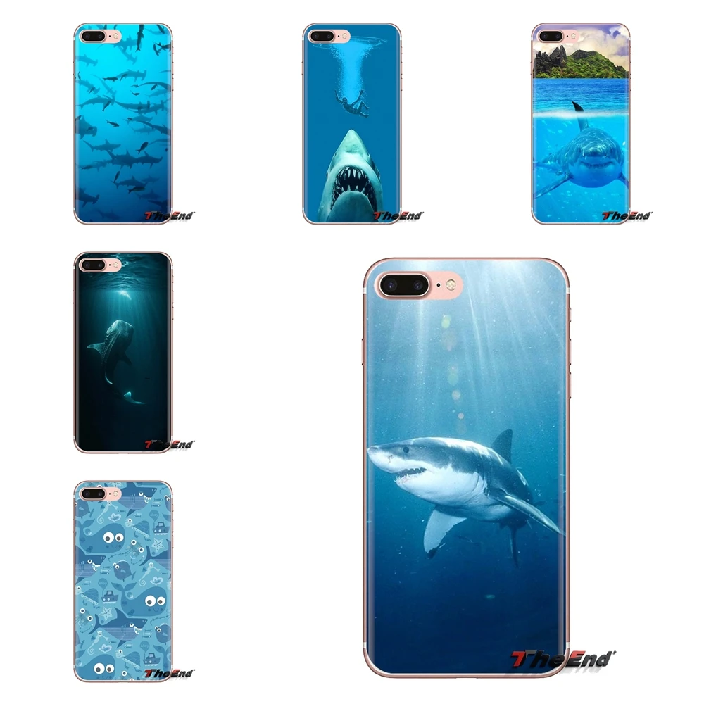 For Xiaomi Redmi 4A S2 Note 3 3S 4 4X 5 Plus 6 7 6A Pro Pocophone F1 Soft Transparent Cases Covers sharks Marine large creatures |