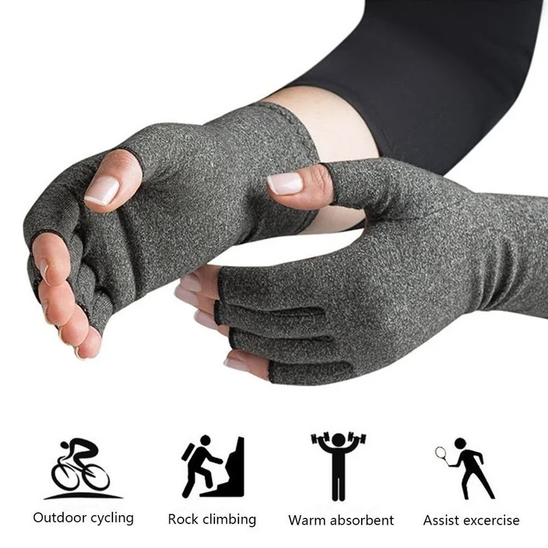 

Winter Cotton Half Finger Sports Running Gloves Wrist Guard Gym Fitness Weight Lifting Body Building Training Men Sports Gloves
