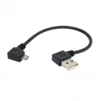 

Right angled 90 degree Micro USB Male to USB Left angled Data Charge Cable 0.2m