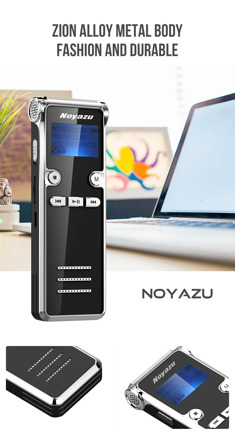 Noyazu 906 8GB Диктофон профессиональный мини диктофон 10 дней флэш аудио запись рекордер флэш-накопитель gravador de voz
