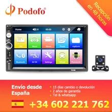 Podofo Autoradio 2 din Auto Radio Multimedia Video Player 7 “Stereo Auto Bluetooth MP5 2Din Touch Screen Display Digitale USB SD FM