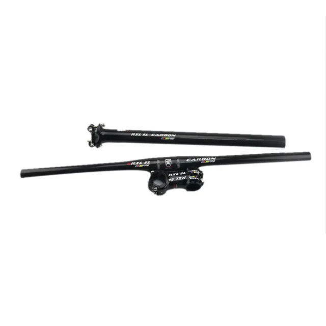 Set 2 RXL SL руль для велосипеда углеродный Mtb набор 3K стебель+ Sest Post+ Плоский/подъемный руль 31,8 мм однообразный руль для горного велосипеда - Цвет: Set 2