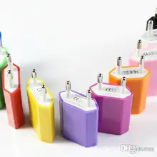 ЕС настенная Зарядное устройство EU Plug натуральная 5 V 1A 1000 мА/ч, USB адаптер питания для путешествий AC настенное Зарядное устройство для мобильного телефона для iPhone, samsung, htc 1000 шт
