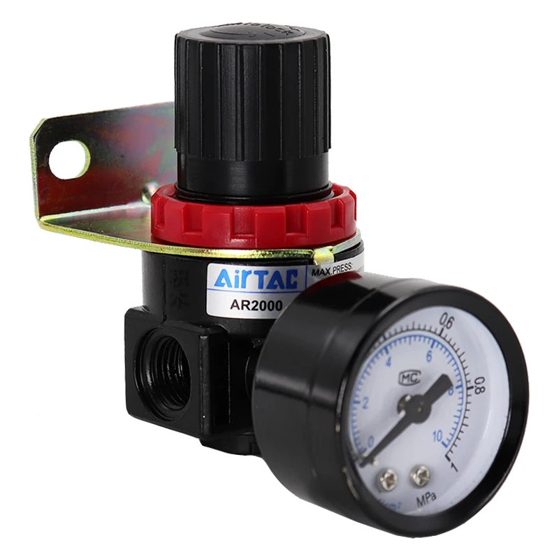 

AR2000 G1/4'' Air Control Compressor Pressure Relief Regulator Valve with Fitting With stent with pressure gauge