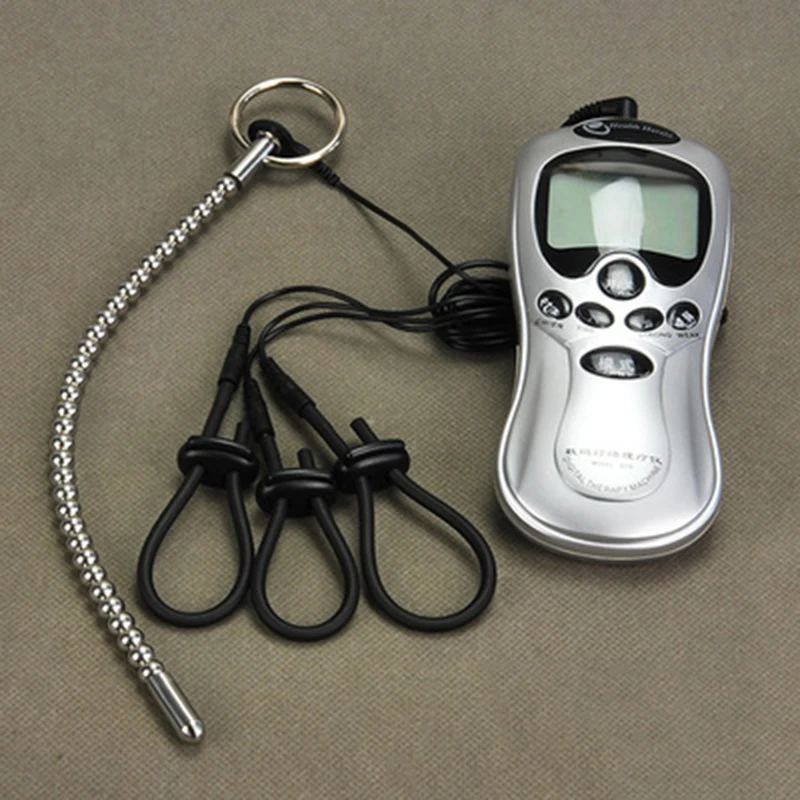 Electric Shock Penis Plug Urethral Sound Chastity Device Catheter Ring Anal Male Masturbator Dilator Sex Toys | Красота и здоровье