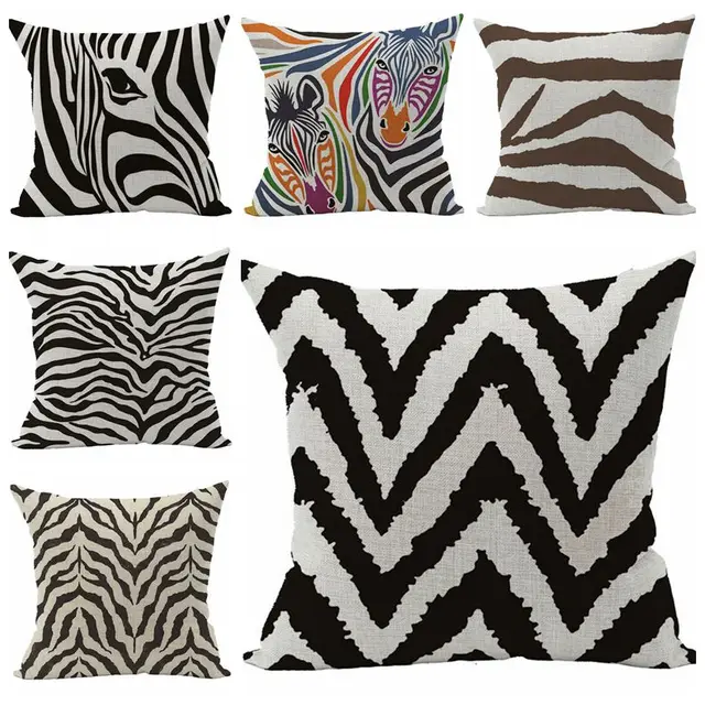creative zebra cushion cover modern christmas decorations for home cotton linen throw pillow case almofad for - Christmas Zebra Decorations creative zebra cushion cover modern christmas decorations for home cotton linen throw pillow case almofad for - Christmas Zebra Decorations