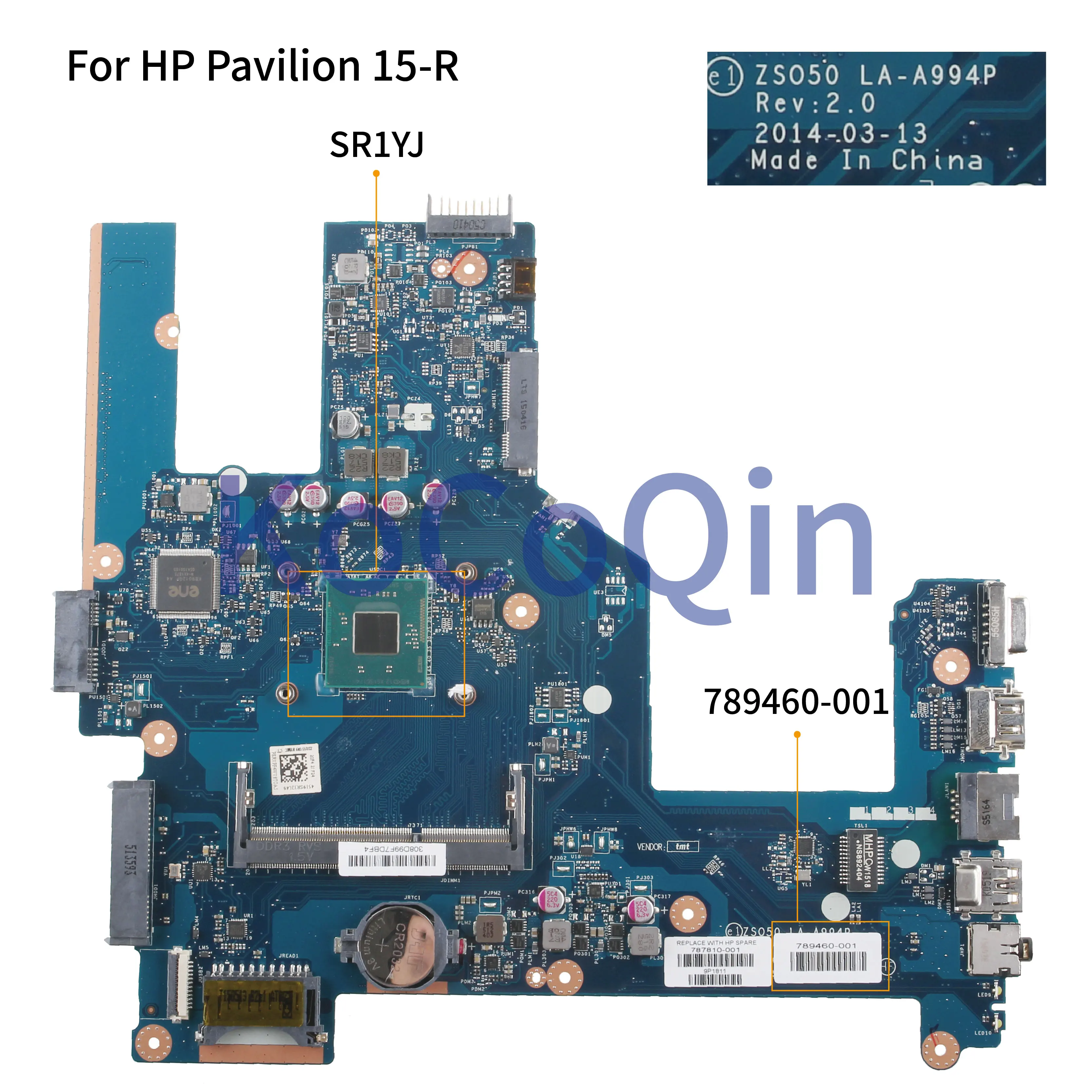 Cena KoCoQin Laptop płyta główna do hp Para 15 R 15T R 250 G3 rdzeń N2840 SR1YJ płyty głównej płyta główna ZS050 LA A994P 789460 001 789460 501 testowane