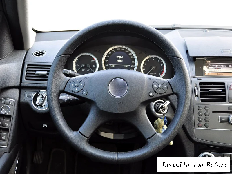 Автомобильный Стайлинг, кнопки на руль, накладка, наклейка, Накладка для Mercedes Benz C E S, класс W204, W212, GLK, X204, аксессуары для салона автомобиля