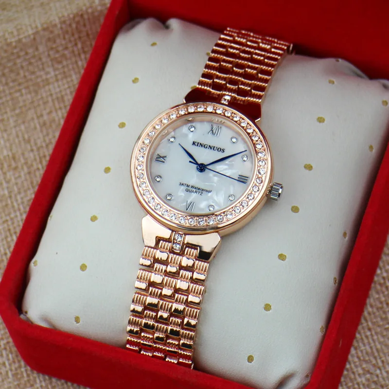 

2017 New Brand Luxury Women Watch High end Rhinestone Quartz Watches Ladies Fashion Steel Strap Waterproof Wristwatch Hot Clock