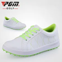 PGM/Новинка; женская обувь для гольфа; удобные мягкие красивые кроссовки для гольфа; женская спортивная обувь из водонепроницаемой кожи; нескользящая обувь; цвет белый, розовый; 36, 37, 38, 39