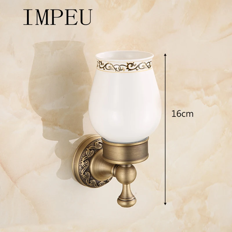 Bathroom Toothbrush Holder Ceramic Single Cup Organizer for Toothpaste Razor Holder for Bathroom & Kitchen