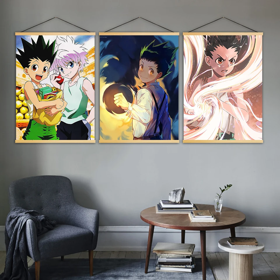 Скандинавский холст настенное искусство Killua Hunter X аниме картинки простой постер