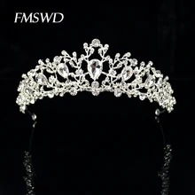 

New Trendy Crystal Tiara Princess Crown For Bridal Wedding fashion Head Jewelry Decoration Headpiece Wedding Hair Accessories