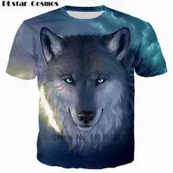 Plstar Космос 2018 Объёмный рисунок (3D-принт) футболка Для мужчин животного Fierce Wolf обезьяна костюм волки Футболка Ман футболка футболки Homme Camisetas