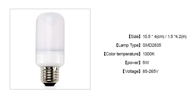 Goodland светодиодный светильник с пламенем, 110 В, 220 В, огненный светильник, E14, E27, B22, лампа с эффектом мерцания, 5 Вт, имитация винтажной атмосферной декоративной лампы