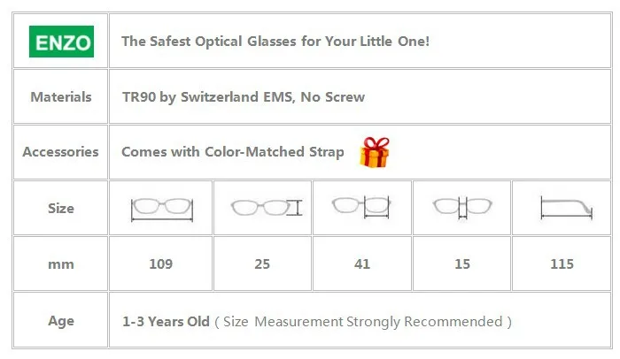 Сгибаемыми ребенок не винт с ремешком, Tr90 нерушимая детей оптические очки, Дети пластиковые очки кадр и шнур