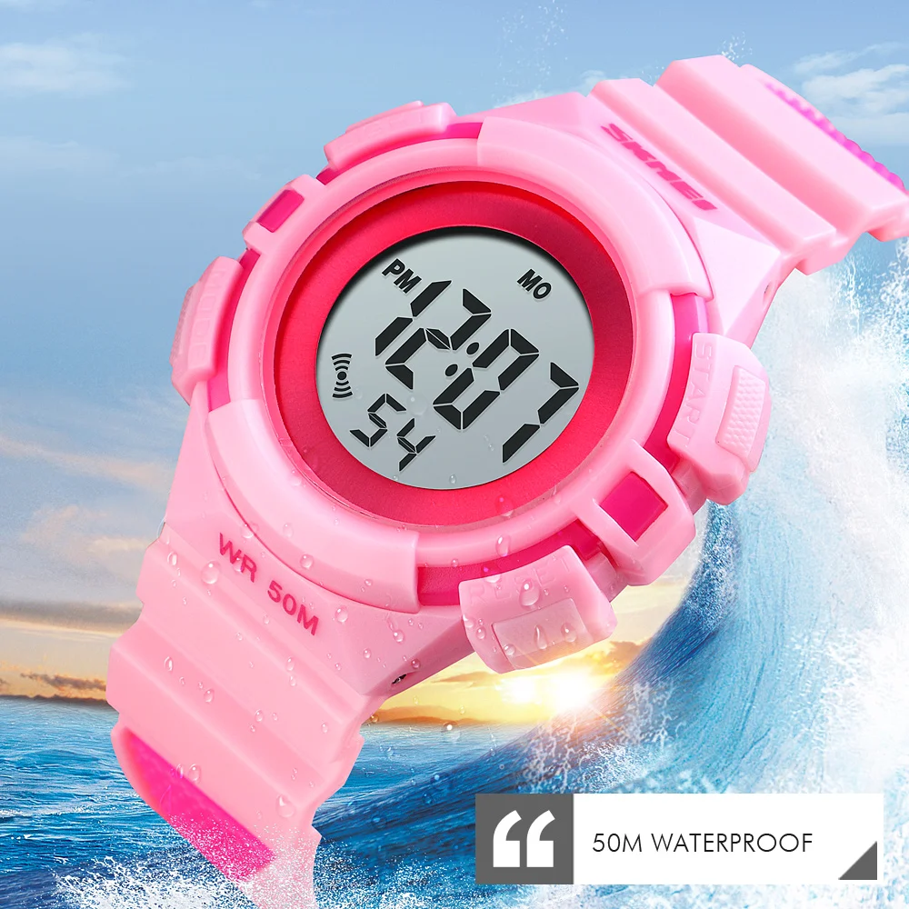 

SKMEI Outdoor Sport Kids Watches Digital Wristwatches Fashion Waterproof PU Wristband Boy Girl Children Watch relogio 1485