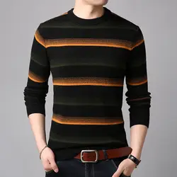 2019 осенний сезон продукта полосатый свитер модный досуг мужской самый близкий для того чтобы сделать свитер с высоким воротником