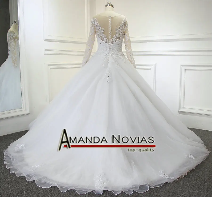 Новинка года свадебное платье Элегантное Совок цвета слоновой кости белое свадебное платье принцессы vestido de noiva