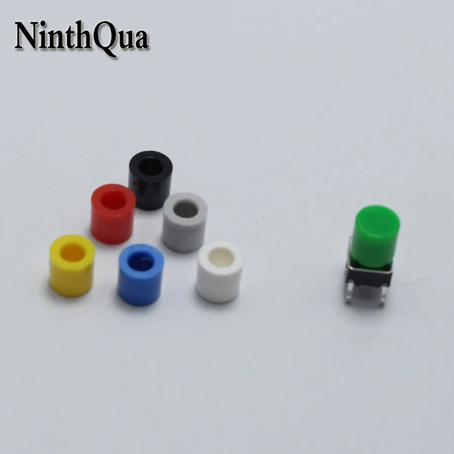 

70pcs 7 color A56 Tactile Push Button Switch Cap Tact Micro Switch Button Cap Fit 6*6mm Switch 6*6*5mm ect