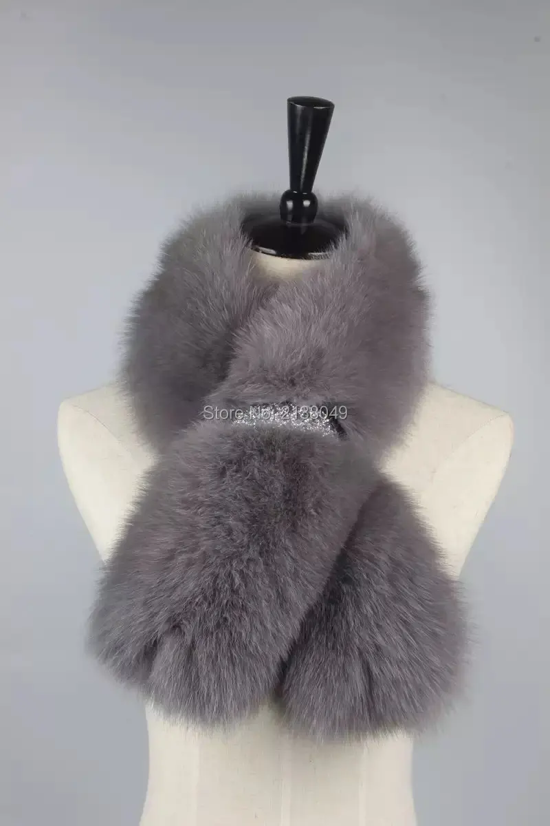 

SF0129 Real Fox Fur Scarf Headband Scarves Neck Warmer natural fox fur Wrap Cape Shawl Poncho snood/ scarf female