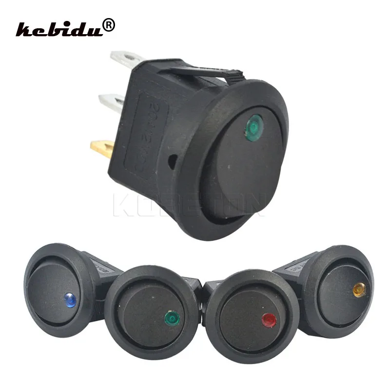 Kebidu 12V светодиодный кулисный переключатель Светодиодный точечный светильник 3