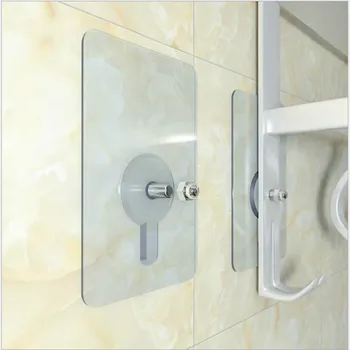 

6pcs Strong Adhesive Seamless Sticky Wall Hook Nail Punch Mounting Rack Pendant Paste Screw Rod No Trace Wall Hook Nail