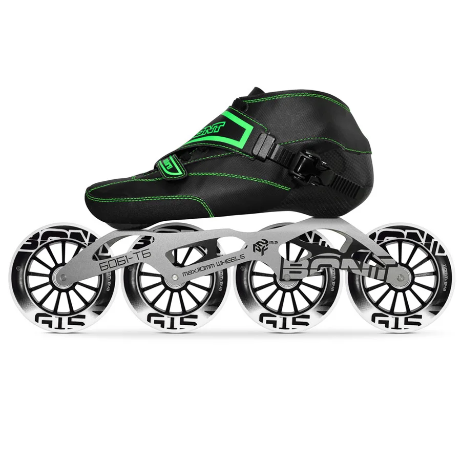 

100% Original Bont Enduro 2PT Speed Inline Skates Heatmoldable Carbon Fiber Boot 4*90/100/110mm Highroller Wheel Skating Patines